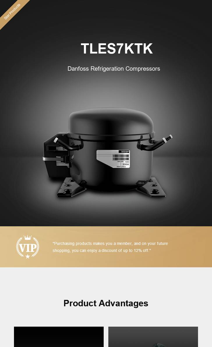 Danfoss Compressor TLES7KTK, technical parameters pdf, structure diagram
